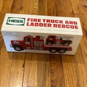 Hess Red Fire Truck and Ladder Rescue Toy